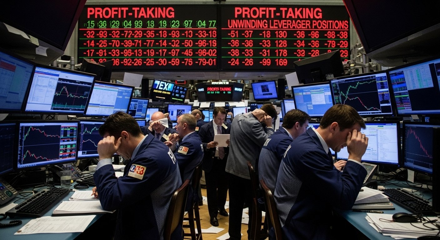 Profit-taking and the unwinding of leveraged positions