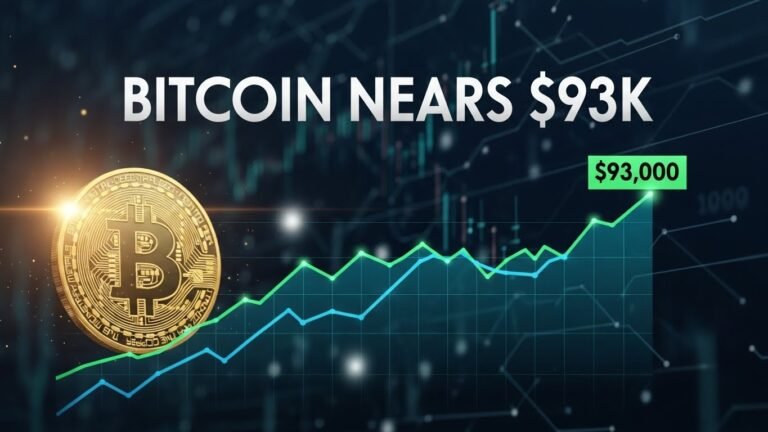 Bitcoin Nears $93K