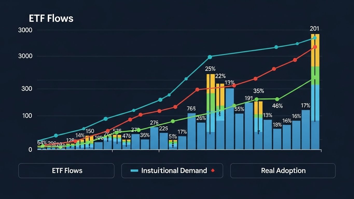 ETF Flows, Institutional Demand and Real Adoption