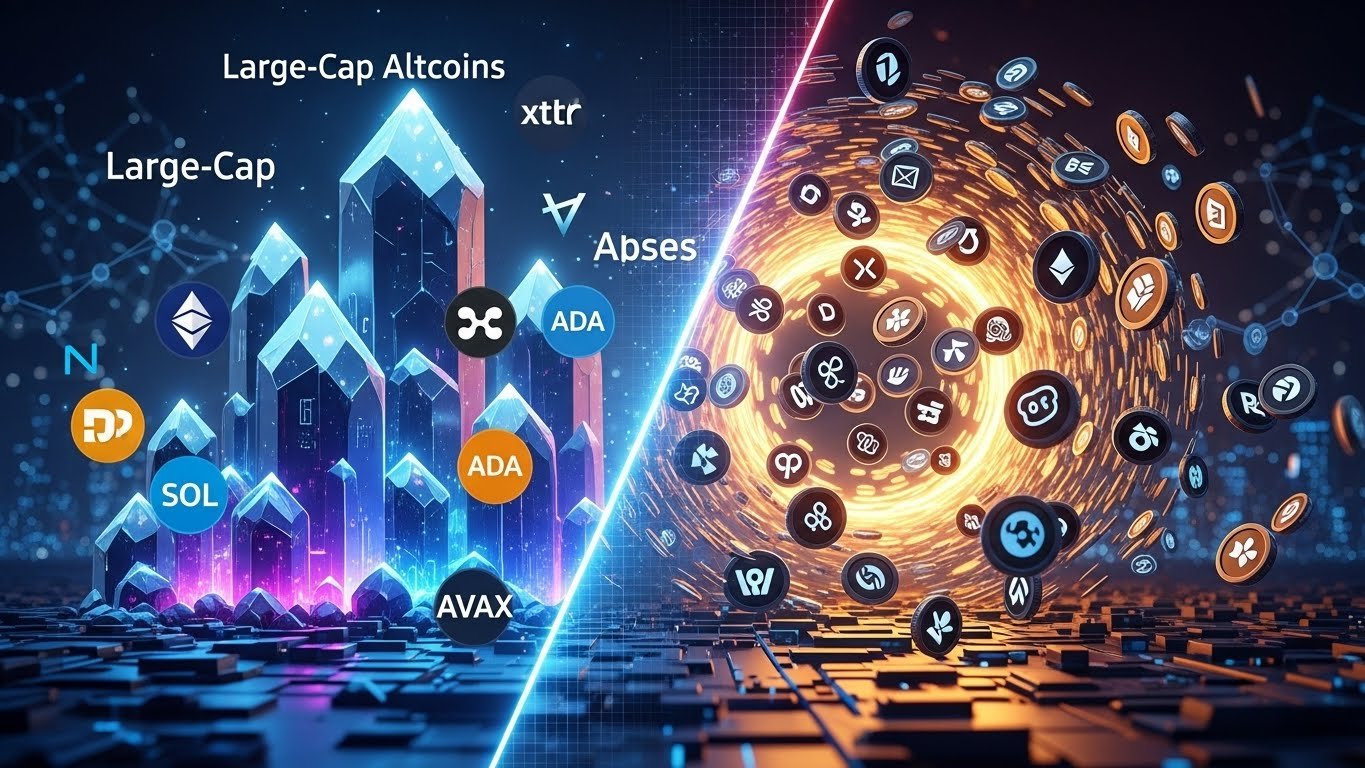 Large-cap altcoins versus small-cap tokens