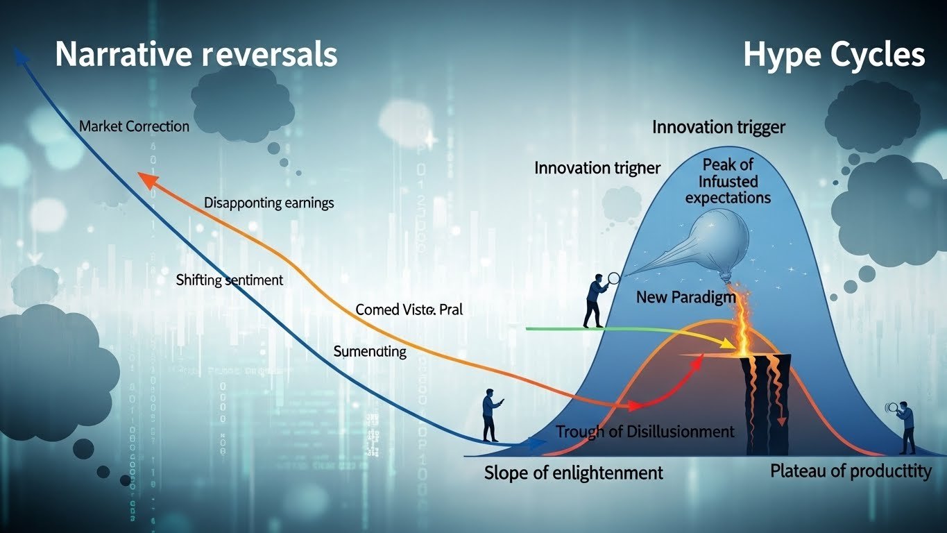 Narrative Reversals and Hype Cycles