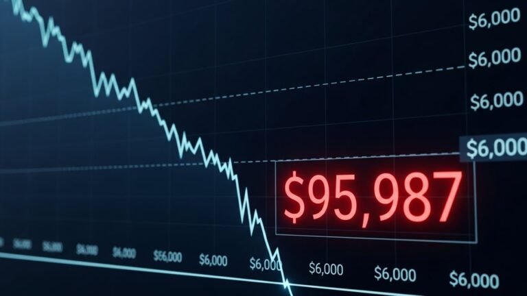 Bitcoin below $96000