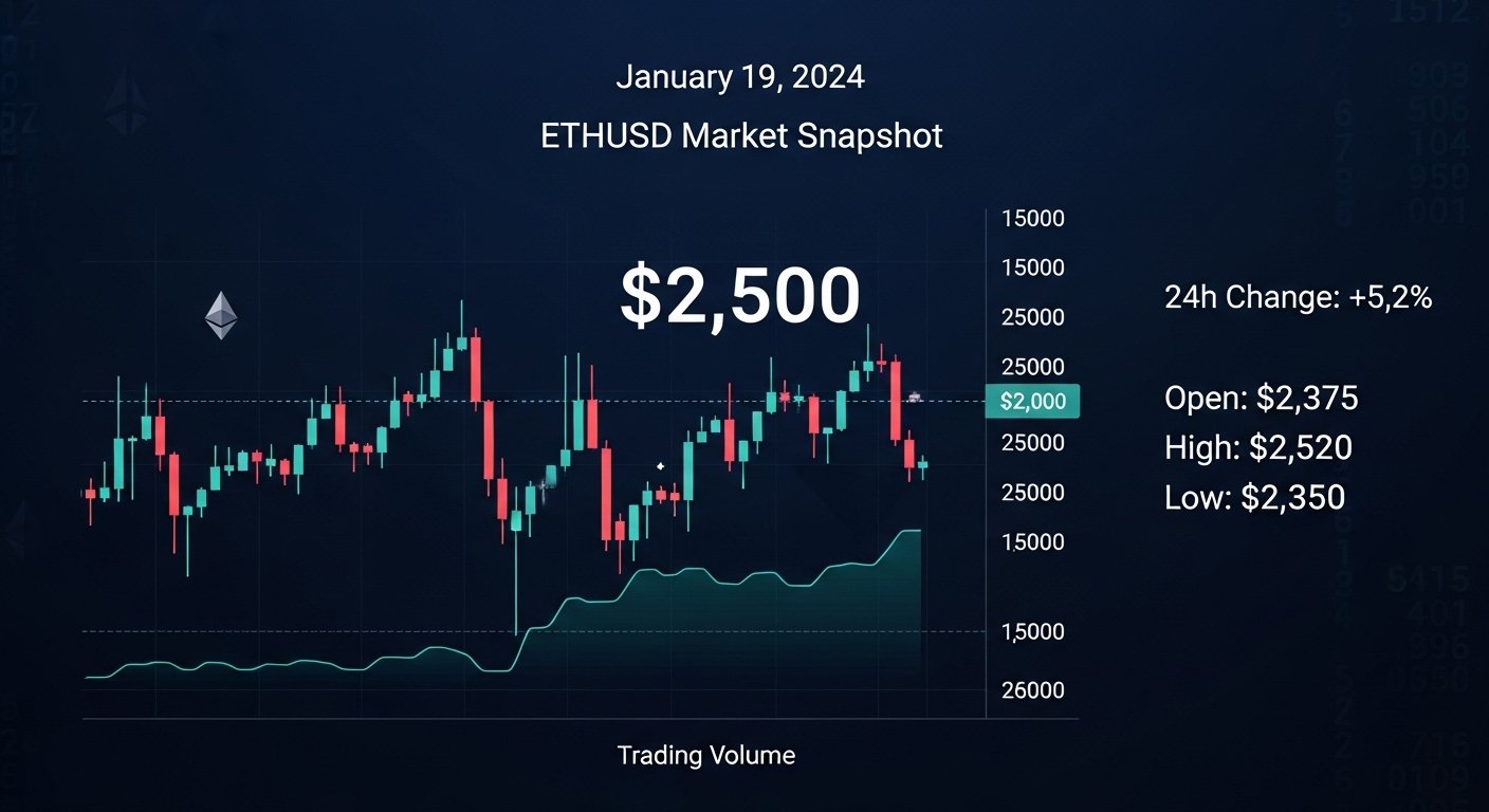 ETHUSD Today January 19 Market Snapshot