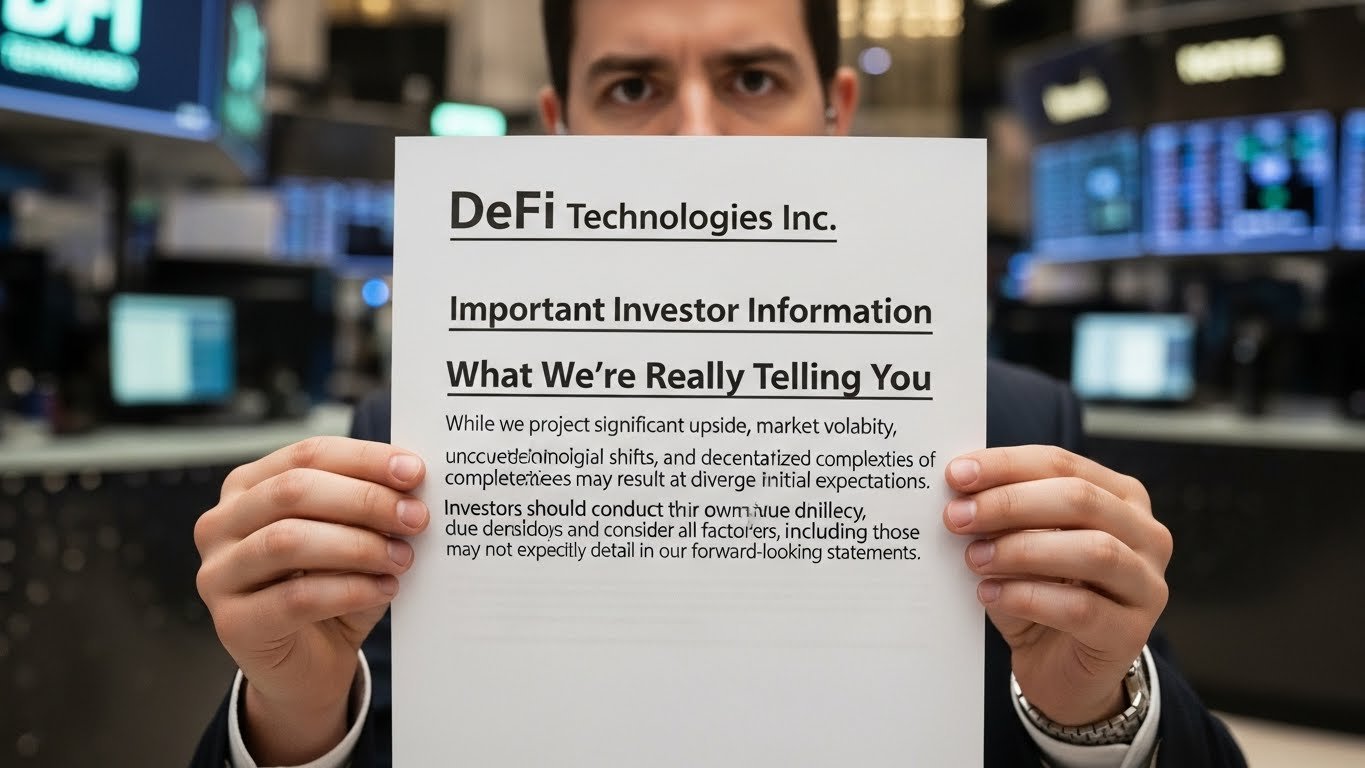 What the DeFi Technologies Inc. notice is really telling investors